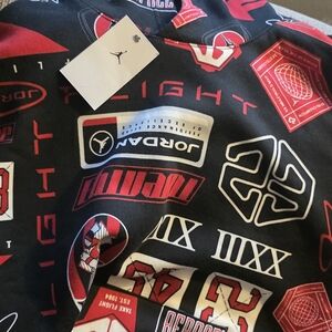 Jordan Black and Red Graphic Hoodie